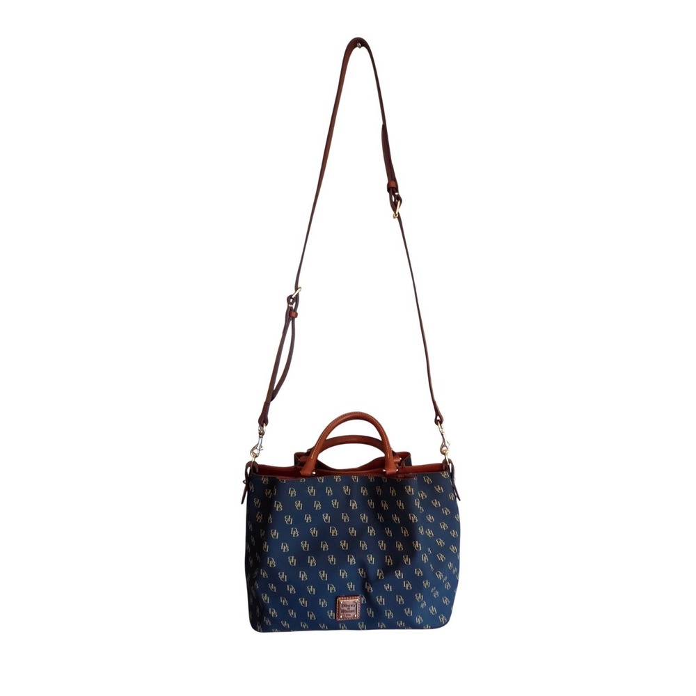 Dooney & Bourke Tote Womens Small Navy New Gretta Monogram Crossbody Shopper - Picture 11 of 14
